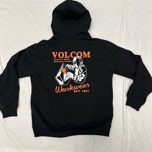 Volcom Black Workwear Zip-Up Sz Medium
